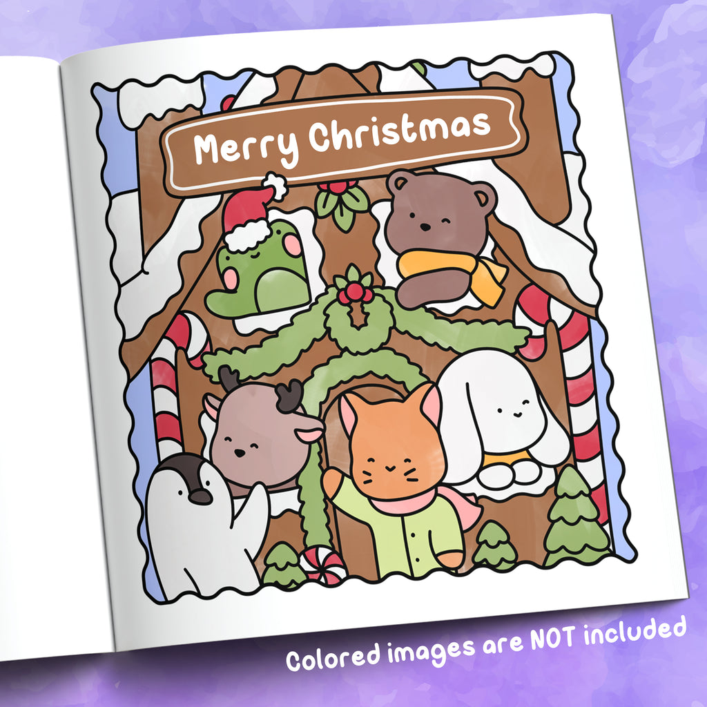 Xmas Corner Coloring Book by Kuki Puff