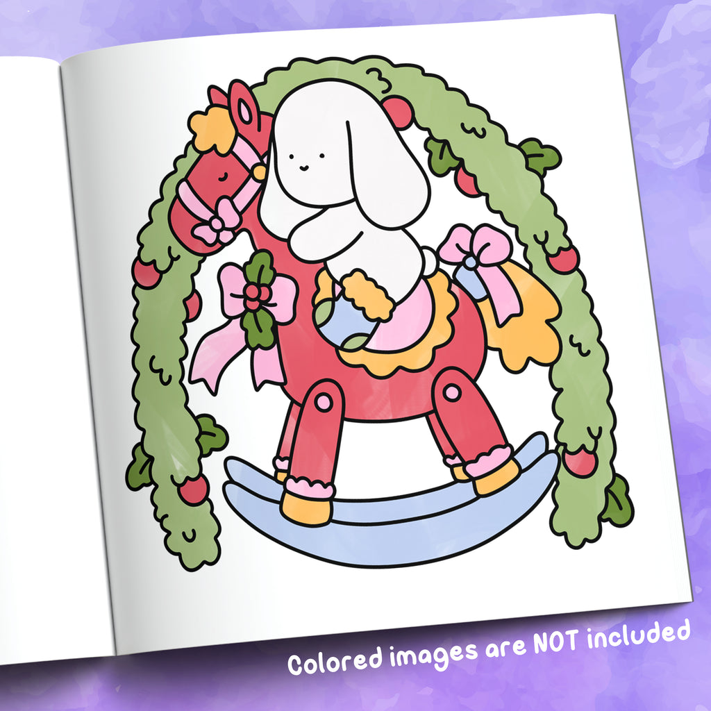 Xmas Corner Coloring Book by Kuki Puff