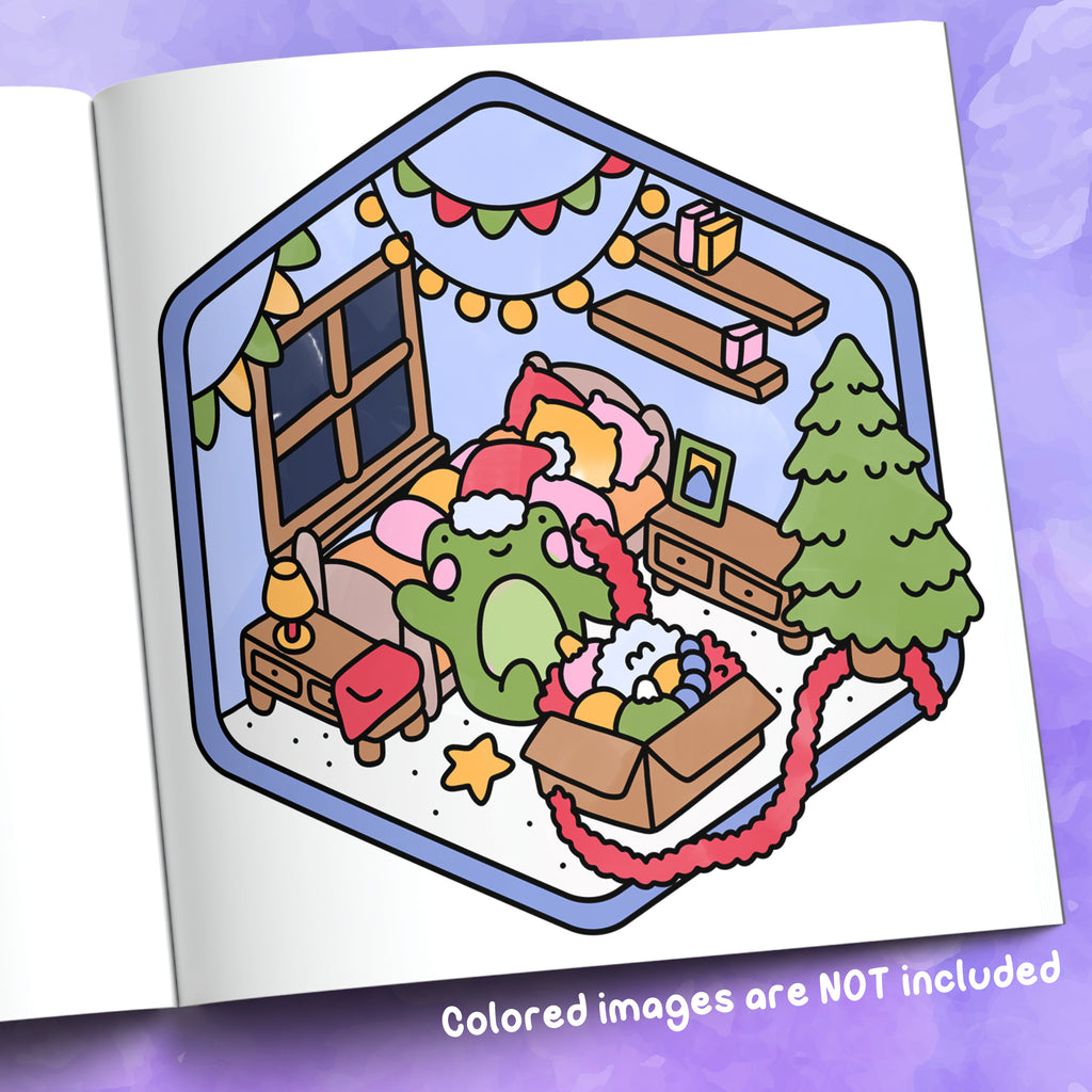 Xmas Corner Coloring Book by Kuki Puff
