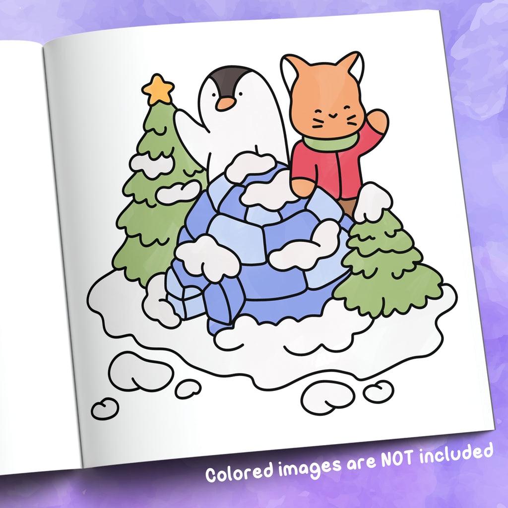 Xmas Corner Coloring Book by Kuki Puff